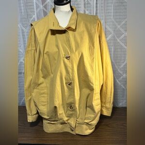 Vintage Fleet Street women’s sz 8 100% cotton jacket 2pockets Extra Buttons 28”L